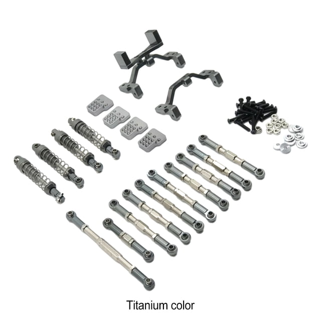 maskred Stronger Steering Link Rod Steering Linkage Tie Rod For 1/16 WPL C14 Titanium