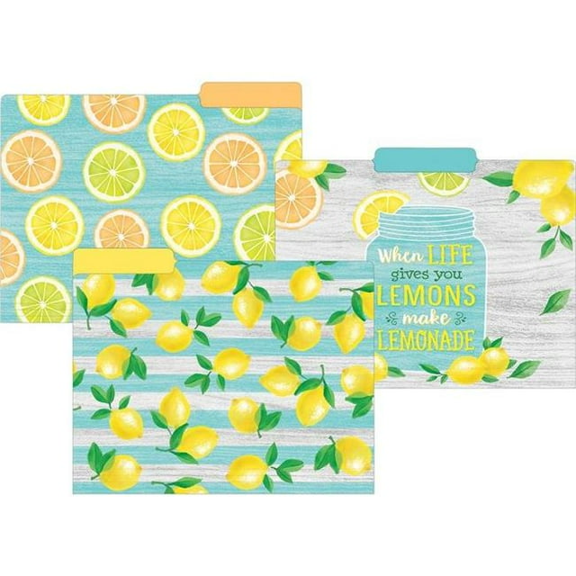 Lemon Zest File Folders - 2 per Pack