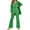 Green, variant on Dealovy Womens 3 Piece Pajama Sets Camisole Tops High Waist Pants Button Cardigan Loungewear Outfits