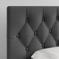 thumbnail image 3 of Boyd Sleep Salerno Linen Upholstered Tufted Platform Storage Bed Frame, Queen, Charcoal, 3 of 12
