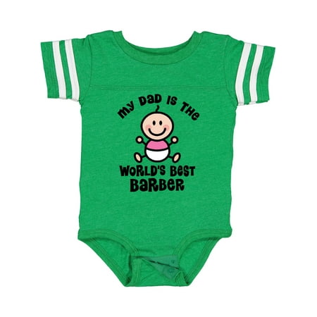 

Inktastic My Daddy Worlds Best Barber Gift Baby Girl Bodysuit