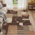 thumbnail image 3 of MICGEEK 6x9 Washable Area Rugs for Living Room, Modern Geometric Printed Rug, Vacuum-Friendly, Non Slip Indoor Rug for Bedroom Dining Room Home Decor Carpet, Brown/Beige, 3 of 9