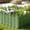 Green, variant on 5Pcs Plastic Garden Fence Modular Border Panel, Weatherproof, Easy-Connect Landscaping Barrier for Courtyard, Vegetable Garden, or Lawn Edging