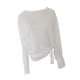 thumbnail image 5 of Camisetas de manga larga para mujer, ropa de calle de moda, túnicas con abertura lateral, ropa de baile blanco, 5 of 9