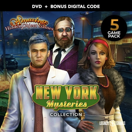 Amazing Hidden Object Games: New York Mysteries - 5 Pack, PC DVD with Digital Codes