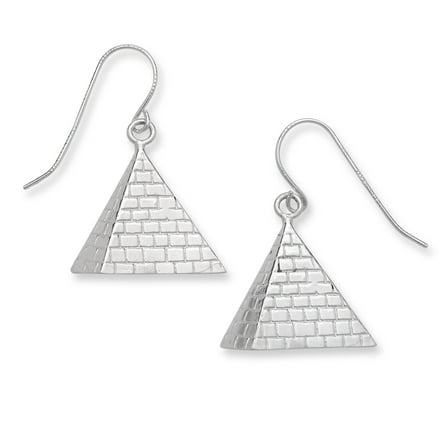 Egyptian Pyramid .925 Sterling Silver Earrings