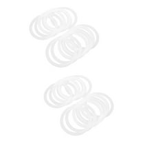 Gasket Jar Lids Rings Wide Mouth Silicone Gaskets for Mason Jars Silica Gel Seal Flexible 40 Pcs White