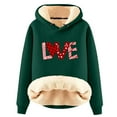 thumbnail image 1 of Aqestyerly Femmes Col Rond Valentine'S Day Funy Imprimé en Vrac à Manches Tops Mode Sweat à Capuche, 1 of 2