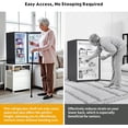 thumbnail image 4 of Support de Mini-Frigo avec 3 Rangements, Armoire de Mini-Frigo, Table de Frigo pour Boissons, Plateau Robuste 21,3 Pouces L* 22,7 Pouces L, pour Dortoir Appartement Bureau Chambre Blanc HB01BXW, 4 of 7