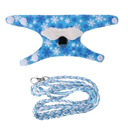 Fashion Small Gerbil Ferret Cute Nylon Rope Hamster Leash Pet Supplies Mouse Vest Walking Lead LIGHT BLUE