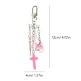 thumbnail image 2 of GOOHOCHY Cute Heart Cross Keychain Made of Durable Alloy for Decor with Assorted Colors 2 Pieces, 2 of 8