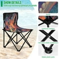 thumbnail image 4 of 600D Oxford Camping Chair Portable Foldable Chair Supports 220 lbs for Picnic, Fishing, Backpacking Fox Skull, 4 of 8