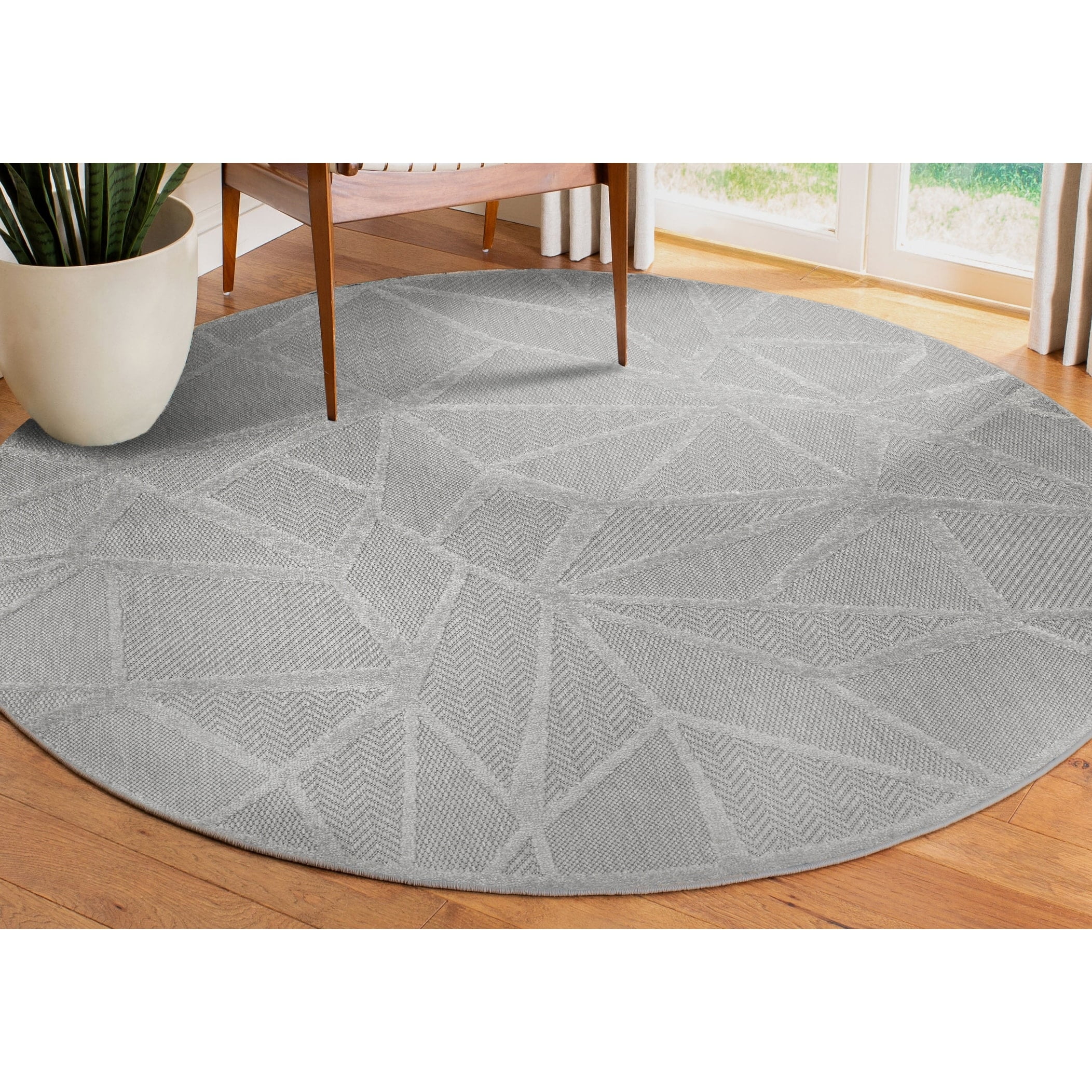 Leick Home 595751 Vennor Geometric Indoor Outdoor Area Rug Rectangle 7'10"x10'