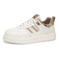 thumbnail image 2 of Men's Mesh Spliced Lace-Up Thick Sole Low Top Skate Sneakers, 2 of 7