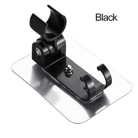 

Gift 90° Adjustable Kitchen Bracket Showerhead Stand Wall Gel Mounted Bathroom Accessories Aluminum Shower Holder Punch Free BLACK