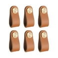 thumbnail image 2 of 6 uds estilo Retro mango de muebles de cocina de repuesto de cuero para vestidor armario accesorios de caja de herramientas marrón Colco Mango de cocina, 2 of 8