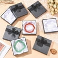 thumbnail image 5 of 6pcs Bowknot Organza Ribbon Cardboard Bracelet Bangle Gift boxes Square Black 9x9x2.7cm Paper, 5 of 5