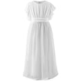 thumbnail image 3 of HAYIMI Child Chiffon Dress For Girls Summer Party Wear Soft Flowy Toddler Formal Evening O-Neck Flutter Sleeve Adorable Dresses, 3 of 5