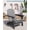 Gray Regular folding style, variant on DSstyles Folding Adirondack Chair – All-Weather HDPE Outdoor Patio Seating, Wood Grain Texture, Cup Holder, Heavy Duty, Collapsible for Deck Garden Lawn Fire Pit,With Cup Holder, Black 1 Piece Pack