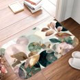 thumbnail image 5 of 1pc Floral Leaves and Circular Absorbent Non-Slip Bathroom Thickened Flannel Rug Decor,Soft,Quick Drying,Suitable For Indoor/outdoor Use,Bathrooms,Bedrooms,Kitchens,Terrace,Laundry Rooms,16"x24", 5 of 9