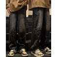 thumbnail image 3 of Vaqueros HBER Y2k Star holgados de cintura alta para hombre negros, 3 of 6