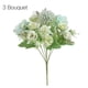 thumbnail image 1 of Decoración floral para el hogar ramo de flores rosas artificiales boda tela de seda nupcial ramo de flores falsas, blanco verde 3 Piezas Noticed HA6621-05B*3, 1 of 5