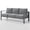 Gray, variant on Superjoe Outdoor Patio 3-Seat Aluminum Sofa Couch Furniture with Dark Grey Cushions, Grey