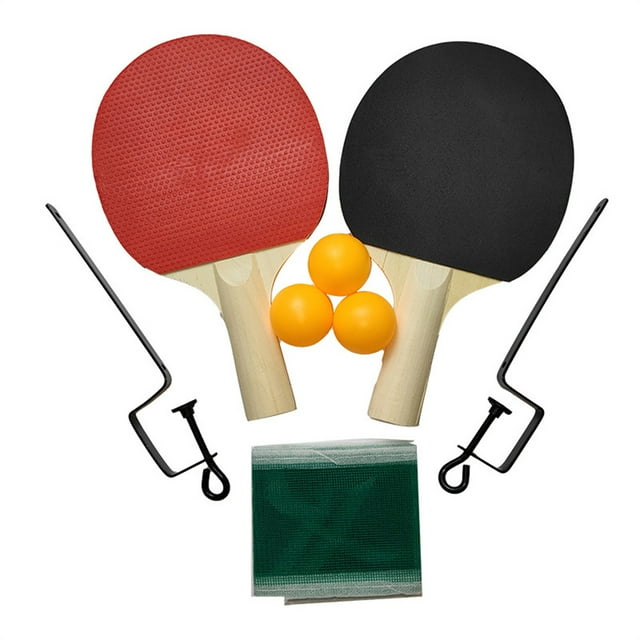 Ensemble de Ping-Pong 2 Fusées 3 Balles Retour à la Station d'Accueil 1 Filet de Tennis de Table Trois Balles, Deux Raquettes un Filet Rack Simple Ensemble 1 Ensemble