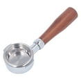 thumbnail image 4 of 54mm Coffee Portafilter Aluminum Alloy 2 Ears Bottomless Portafilter Handle with Single Layer Filter Screen E Circular Red Wood, 4 of 12