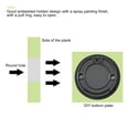 thumbnail image 4 of 40.5x11mm Flush Pull Ring Handle Zinc Alloy Black 3 Pack, 4 of 5