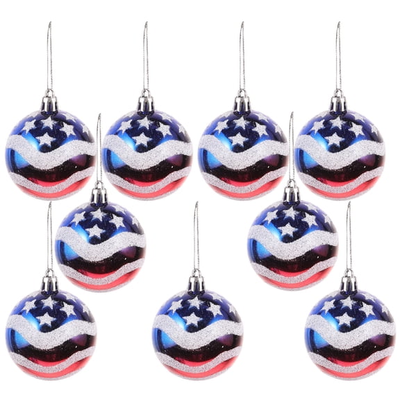 OUNONA Independence Day Hanging Pendants, Assorted Color Pet Holiday Decor, 12Pcs