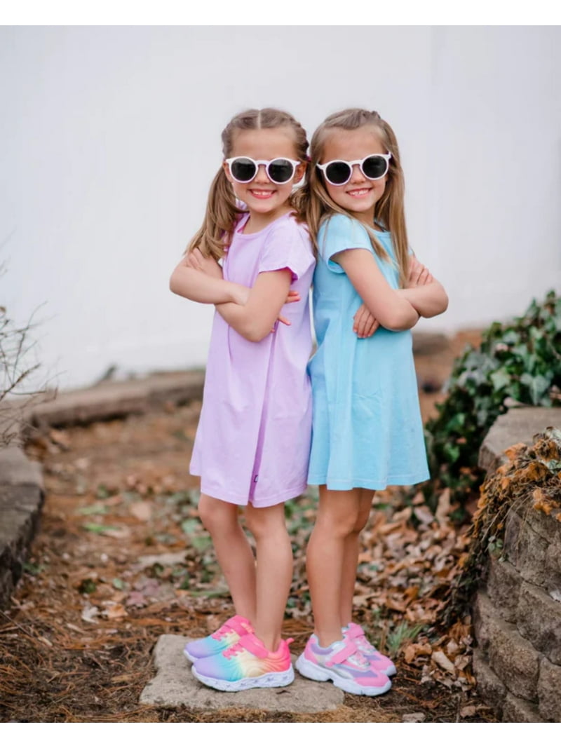 Made in USA Girls Soft Cotton Jersey Cap Sleeve Dress | Turqy - Walmart.com