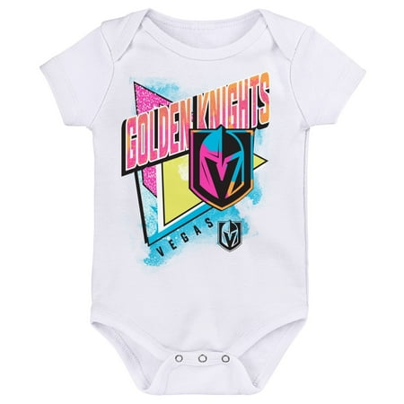 

Newborn & Infant White Vegas Golden Knights Full Throttle Bodysuit