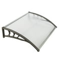 thumbnail image 2 of Tcbosik Window Awning Outdoor Polycarbonate Hollow Sheet Door Patio Canopy White & Gray Bracket, 2 of 7