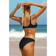 thumbnail image 6 of Charmo Womens Bikinis Bathing Suit Sporty Crop Top Two Piece Swimsuit, 6 of 7
