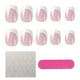 thumbnail image 1 of Uñas postizas de punta francesa, uñas postizas medianas, uñas blancas, uñas cuadradas rosas para mujeres, 1 of 5