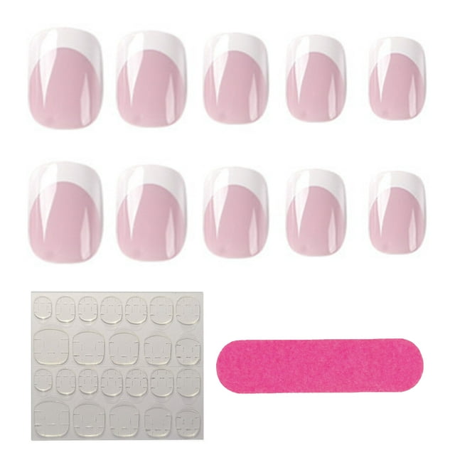 Ongles Autocollants Jelly Glue 24 Pcs Sans Colle