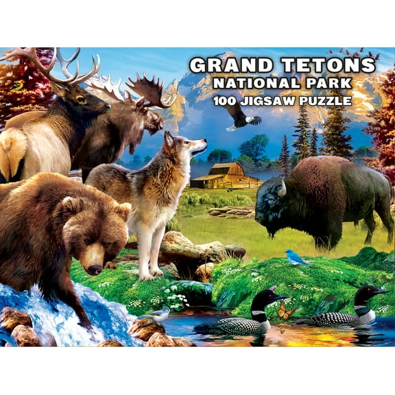 MasterPieces 100 Piece Jigsaw Puzzle for Kids - Grand Teton National Park