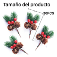 thumbnail image 2 of 30pzs Decoraciones Navideñas De Ramas De Pino artificiales Xtellar Rojas, 2 of 4