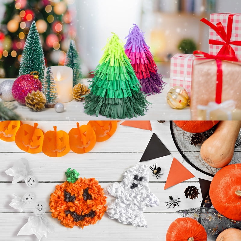 Naler 240 Sheets Tissue Paper 24 Color Craft Paper Wrapping Paper Crafts Colorful Paper for Wedding Birthday Gift Wrap Christmas Holiday Decoration (29 x 20 cm)