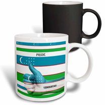 3drose, Flag of Uzbekistan Thumbs Up Pride, 11oz Magic Transforming Mug
