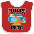 thumbnail image 3 of Inktastic Future Pilot Helicopter Boys or Girls Baby Bib, 3 of 4
