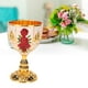 thumbnail image 4 of Ejoyous Cáliz De Oro, 4 Pulgadas De Alto, aleación De Zinc, Patrón De Flores Retro En Relieve, Elegante Copa De Proxeneta, Pequeña Copa De Vino Vintage Para El Hogar, Fiesta,, 4 of 7