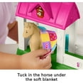thumbnail image 4 of Fisher-Price Little People Barbie Horse Stable Toddler Playset with Light Sounds & 7 Pieces, 4 of 6