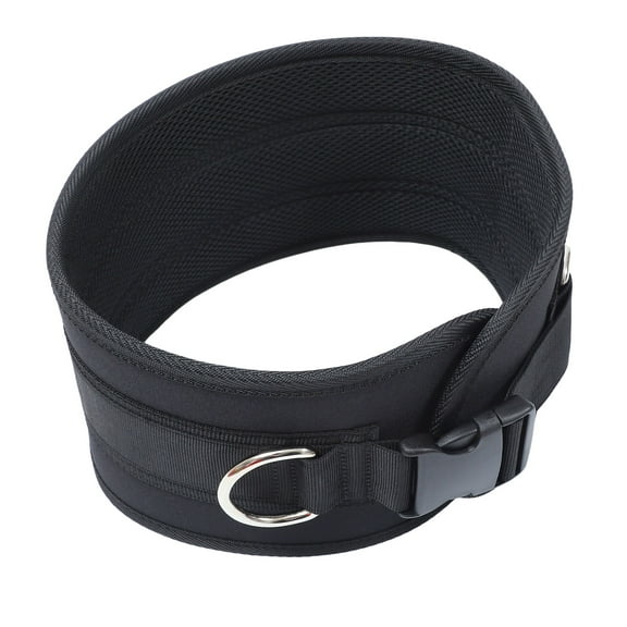 LULULION Weight Lifting Dip Belt for Gym Training Black Contoured Sports Belt with Grip and Support