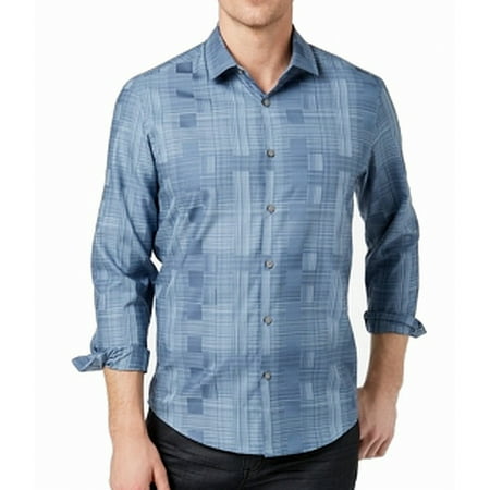 Alfani Casual Shirts - Alfani Mens Geometric-Printed Button Down Shirt ...