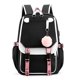thumbnail image 2 of Mochila escolar de estilo coreano para niña adolescente, morral escolar de color blanco y negro, bolsa bonita para libros Fivean unisex, 2 of 2
