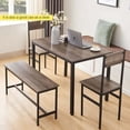 thumbnail image 7 of JYHOME Small Kitchen Table and Chairs for 4  Dining Room Table and 2 Chair 1 Bench  Table and Chairs Set of 4 for Small Space  Apartment- Durability- Easy to Clean and Maintain, 7 of 7