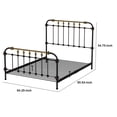 thumbnail image 5 of Transitional Queen Metal Bed, Black and Gold, 5 of 6