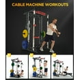 JOMEED Smith Machine Home Gym with Cable Crossover, ALLINONE Trainer